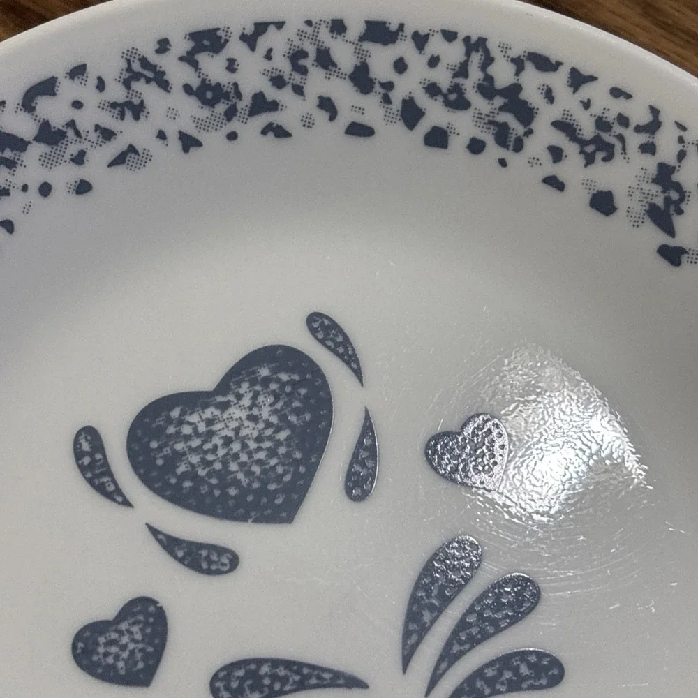 Corning Ware Corelle BLUE HEARTS Salad Plate 6 3/4 inch